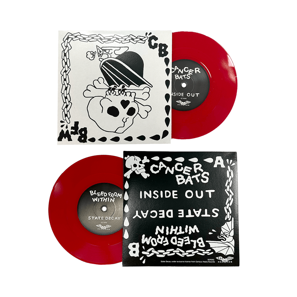 BFW x Cancer Bats 7" Split - Transparent Red