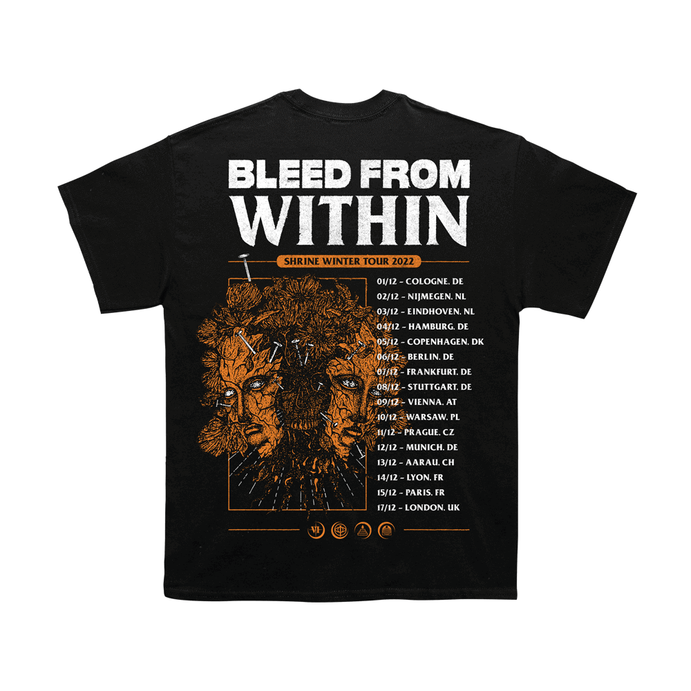 BleedFromWithin Tour 22 Tee Back